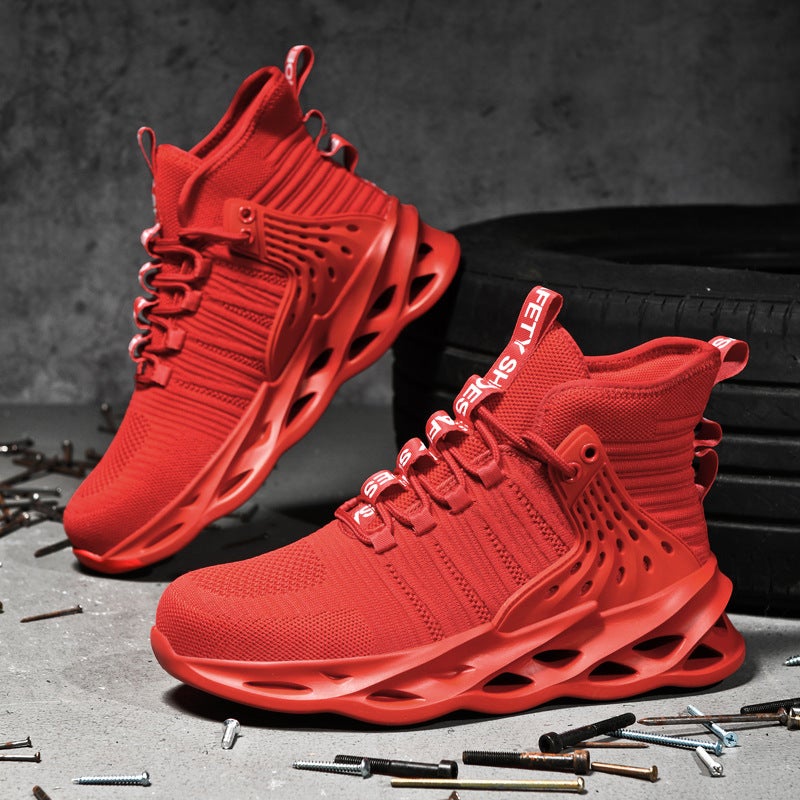 2025 Autumn New Anti-Smashing And Anti-Piercing Lightweight Work Insulation Breathable Good-Looking Steel Plate Steel Head Construction Site Labor Protection Men'S Shoes - Image 4